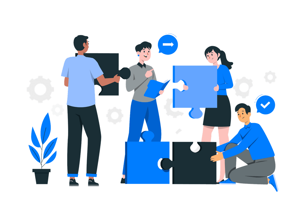 Office space collage showing creative environment